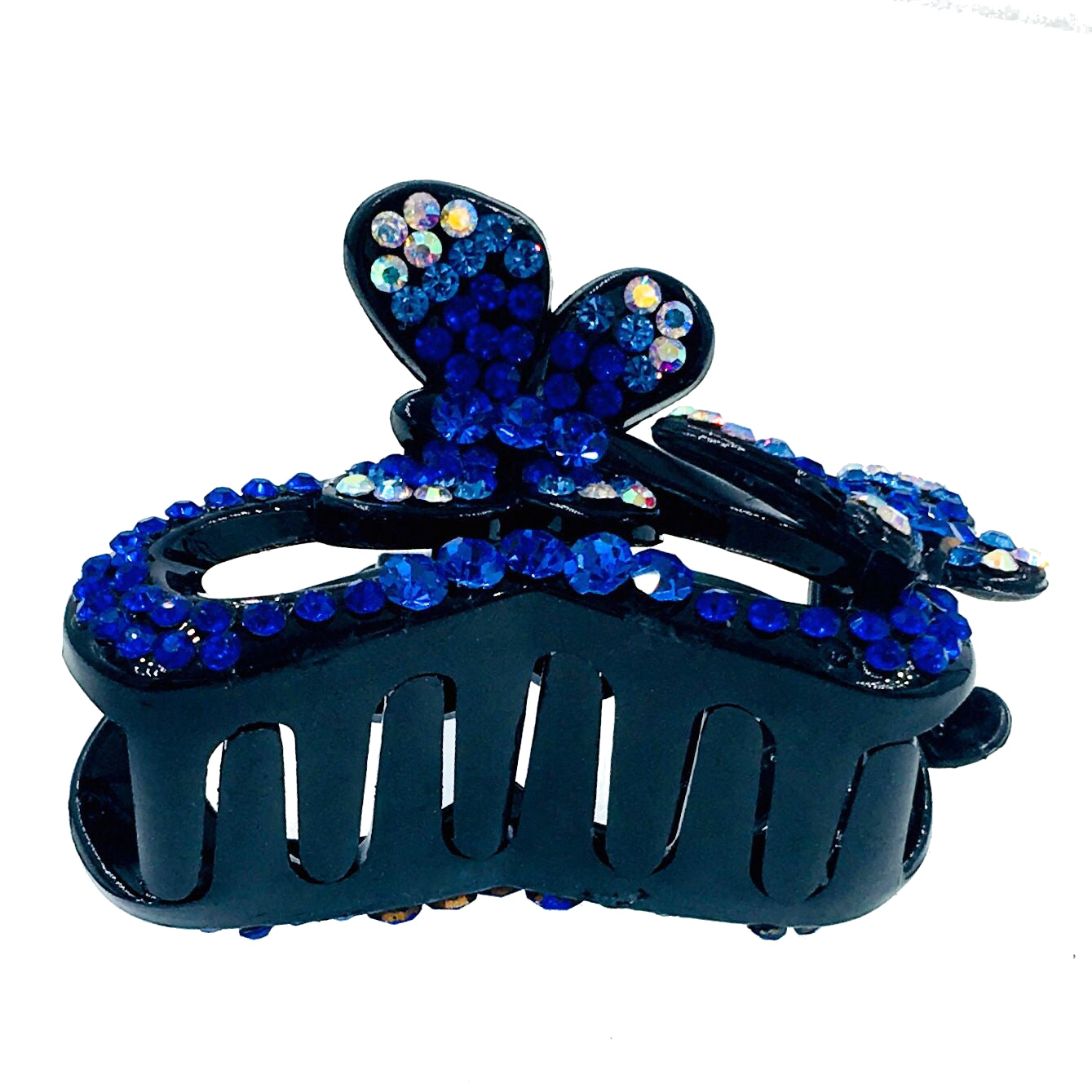 Butterfly Lovers Hair Claw Jaw Clip Handmade use Swarovski Crystal acrylic base Royal Blue, Hair Claw - MOGHANT