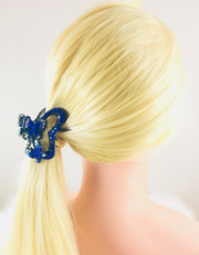 Butterfly Lovers Hair Claw Jaw Clip Handmade use Swarovski Crystal acrylic base Royal Blue, Hair Claw - MOGHANT