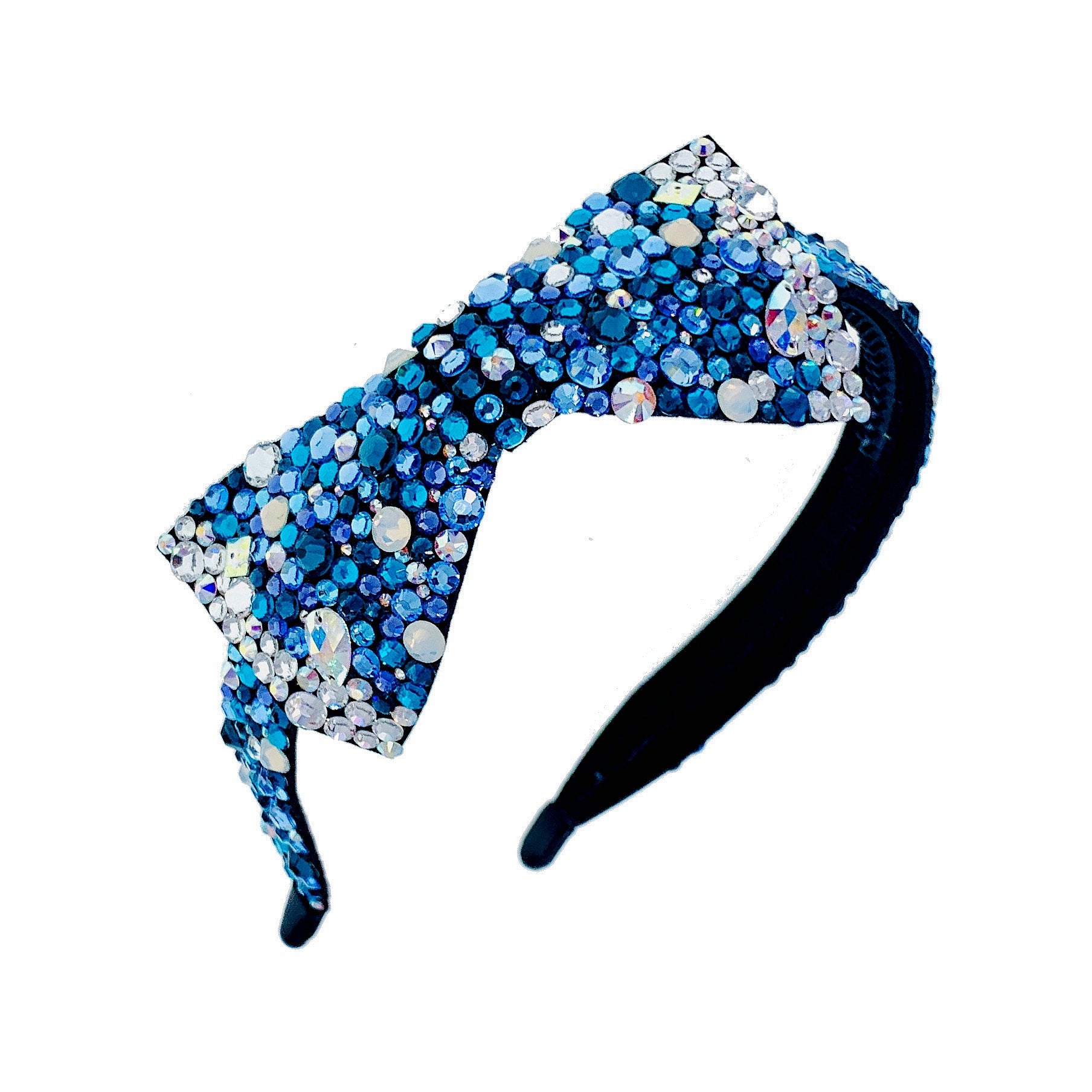 Debora Dreamy Bow Headband Handmade use Swarovski Crystals Hairband, Headband - MOGHANT