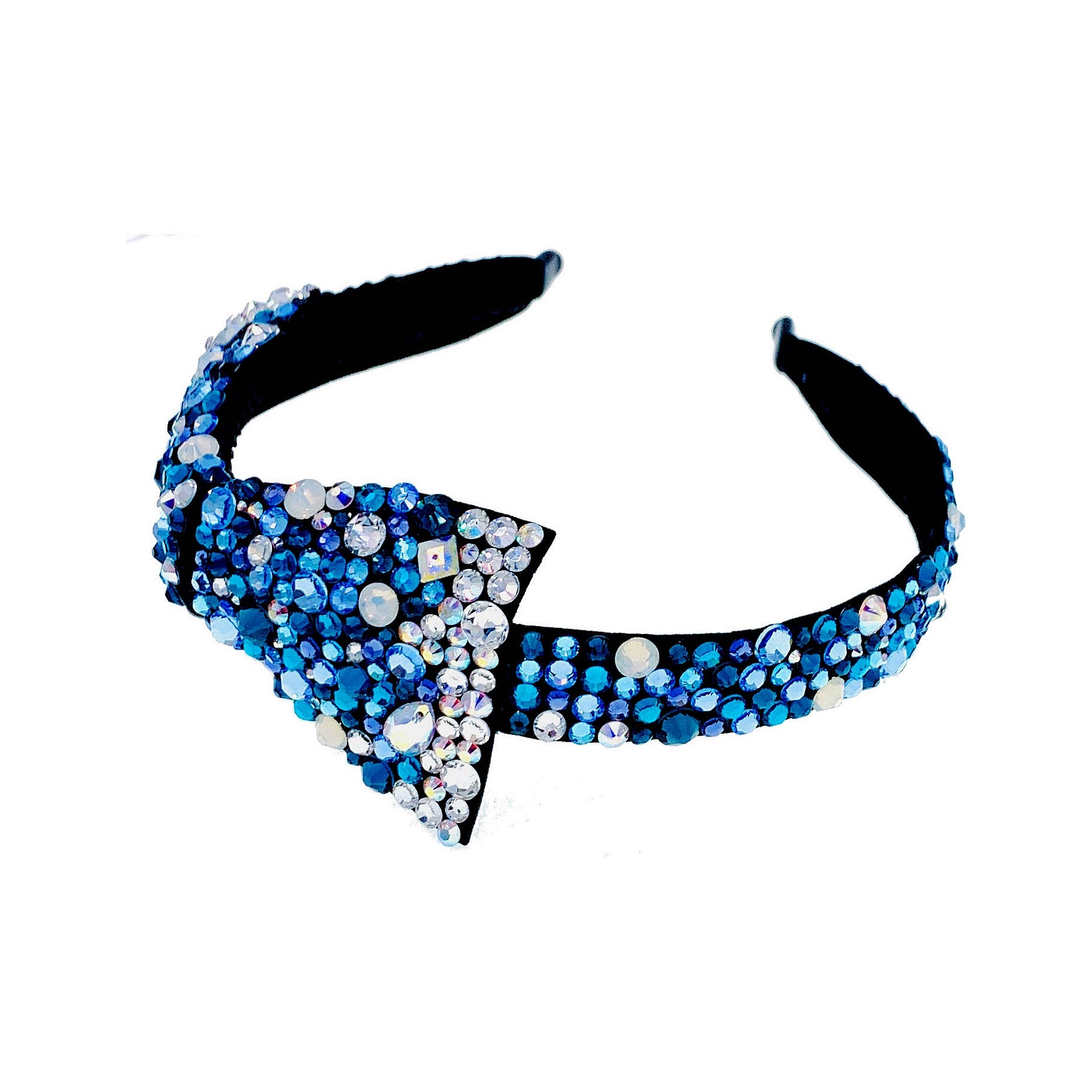 Debora Dreamy Bow Headband Handmade use Swarovski Crystals Hairband, Headband - MOGHANT