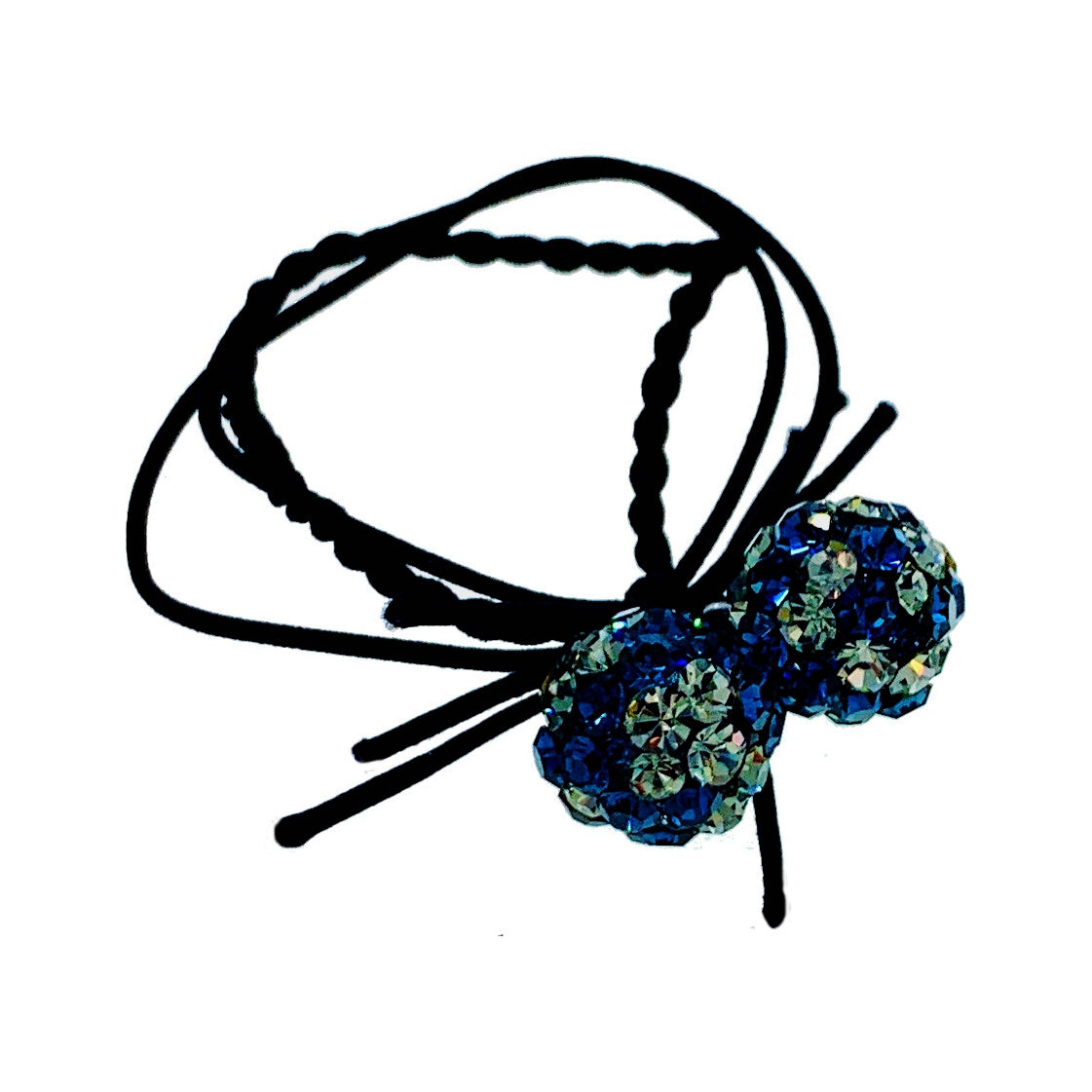 Zoé Handmade Crystal ball Ponytail Holder Scrunchies made with Swarovski ELM Crystal Hair Rope Wrap, Ponytail Holder - MOGHANT