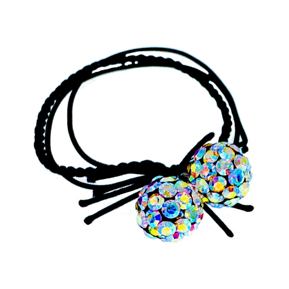 Zoé Handmade Crystal ball Ponytail Holder Scrunchies made with Swarovski ELM Crystal Hair Rope Wrap, Ponytail Holder - MOGHANT