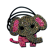 Handmade Elephant Ponytail Holder Scrunchies made with Swarovski  ELM Crystal Hair Rope Wrap, Ponytail Holder - MOGHANT