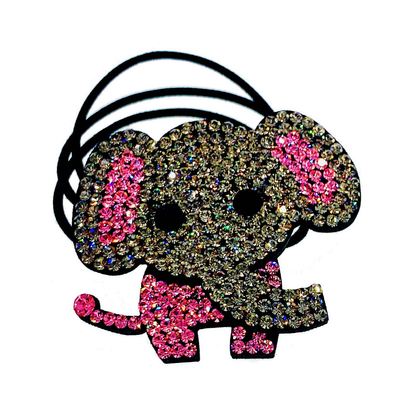 Handmade Elephant Ponytail Holder Scrunchies made with Swarovski  ELM Crystal Hair Rope Wrap, Ponytail Holder - MOGHANT