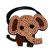 Handmade Elephant Ponytail Holder Scrunchies made with Swarovski  ELM Crystal Hair Rope Wrap, Ponytail Holder - MOGHANT