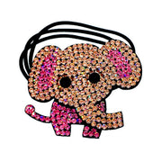Handmade Elephant Ponytail Holder Scrunchies made with Swarovski  ELM Crystal Hair Rope Wrap, Ponytail Holder - MOGHANT