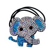 Handmade Elephant Ponytail Holder Scrunchies made with Swarovski  ELM Crystal Hair Rope Wrap, Ponytail Holder - MOGHANT