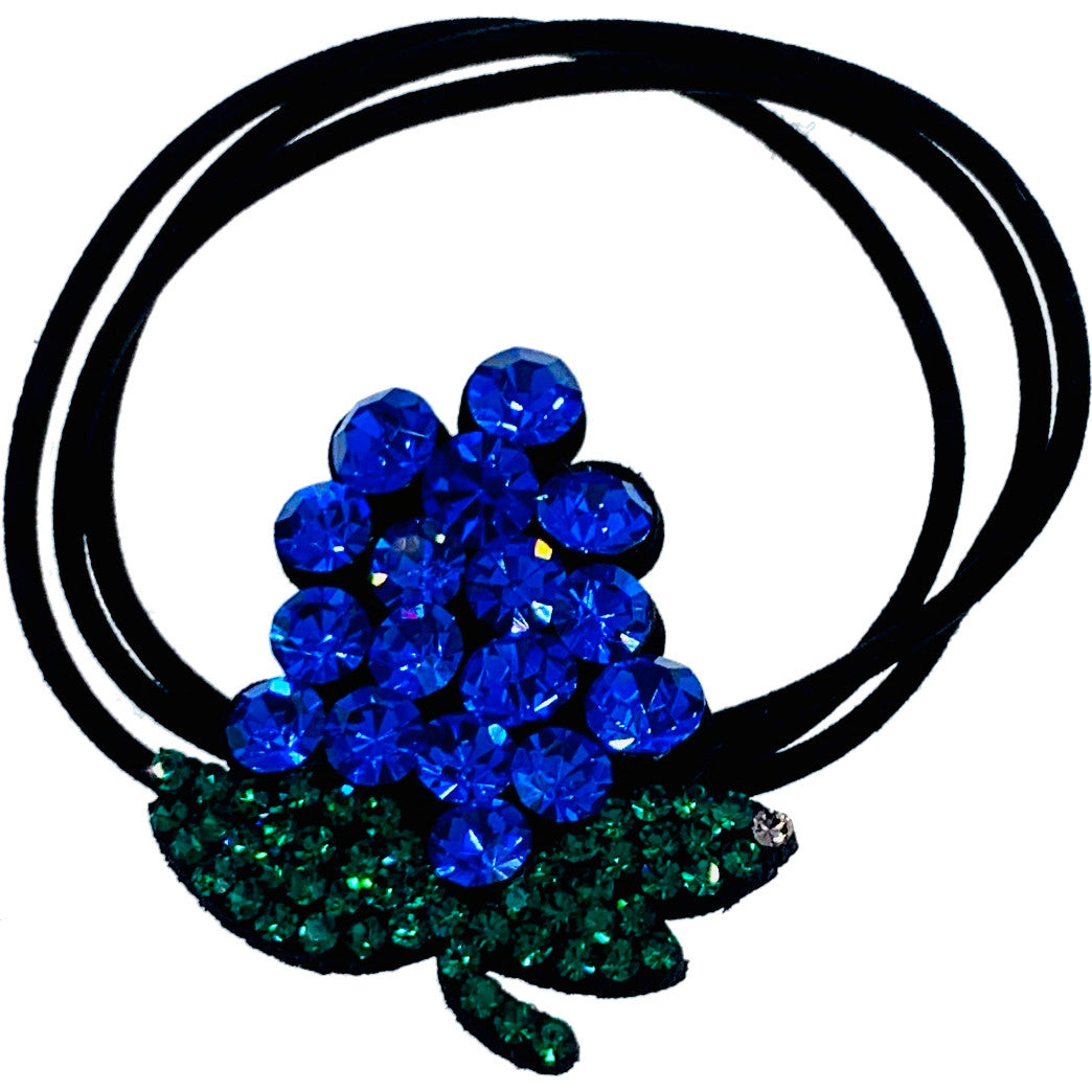 Handmade Grape Ponytail Holder Scrunchies made with Swarovski  ELM Crystal Hair Rope Wrap, Ponytail Holder - MOGHANT