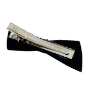Urban Bow Knot Hair Clip Swarovski Crystal Clamp Acrylic black base Navy Blue, Hair Clip - MOGHANT