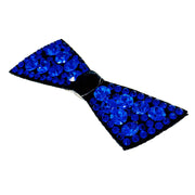 Urban Bow Knot Hair Clip Swarovski Crystal Clamp Acrylic black base Sapphire Blue, Hair Clip - MOGHANT