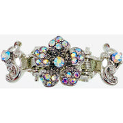 Valeria Small Metal Flower Hair Claw Jaw Clip Rhinestone Crystal, Hair Claw - MOGHANT