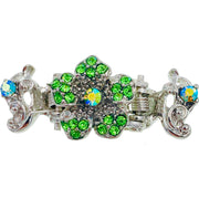 Valeria Small Metal Flower Hair Claw Jaw Clip Rhinestone Crystal, Hair Claw - MOGHANT