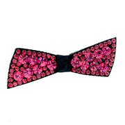 Urban Bow Knot Hair Clip Swarovski Crystal Clamp Acrylic black base Hot Rose Pink, Hair Clip - MOGHANT