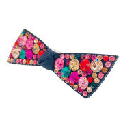 Urban Bow Knot Hair Clip Swarovski Crystal Clamp Acrylic black base Multi color, Hair Clip - MOGHANT