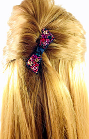 Urban Bow Knot Hair Clip Swarovski Crystal Clamp Acrylic black base Multi color, Hair Clip - MOGHANT