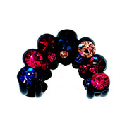 Adélie  Handmade Small Size Hair Claw Jaw Clip made with Swarovski Crystal Black Acrylic Base A5, Hair Claw - MOGHANT