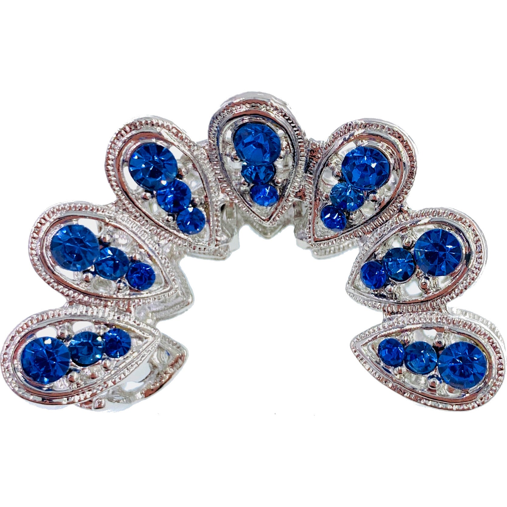 Yvette Handmade Metal Hair Claw JAW Clip Rhinestone Crystal Hairpin, Hair Clip - MOGHANT
