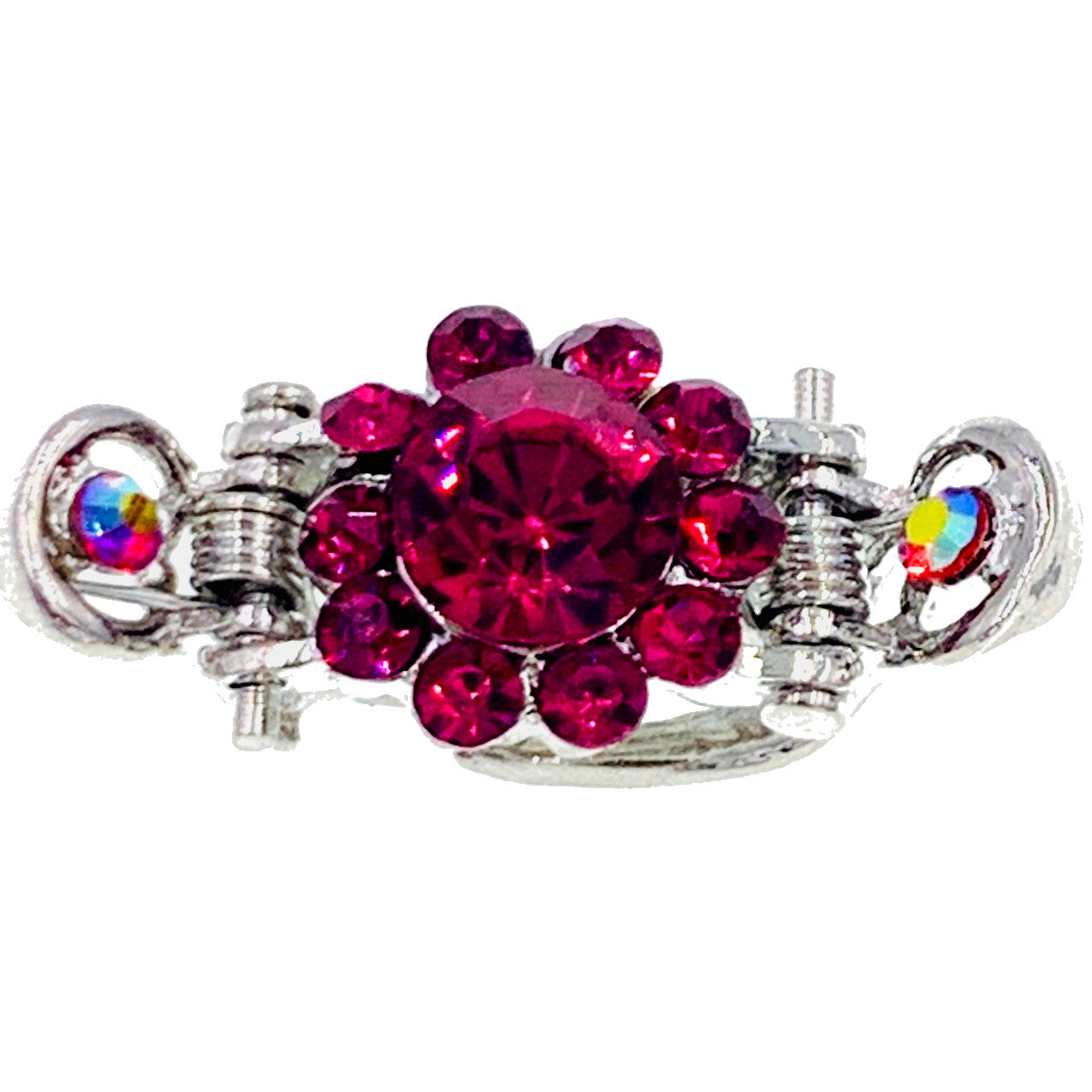 Marion MINI Flower Hair Claw Jaw Clip  Rhinestone Crystals, Hair Claw - MOGHANT