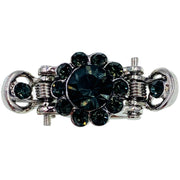 Marion MINI Flower Hair Claw Jaw Clip  Rhinestone Crystals, Hair Claw - MOGHANT