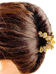 Yvette Handmade Metal Hair Claw JAW Clip Rhinestone Crystal Hairpin, Hair Clip - MOGHANT