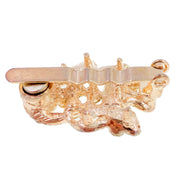 Lover's Hearts Magnetic Hair Clip use Rhinestone Crystal gold base AB, Magnetic Clip - MOGHANT