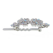Trio Butterfly Magnetic Hair Clip use Rhinestone Crystal silver base Clear AB, Magnetic Clip - MOGHANT