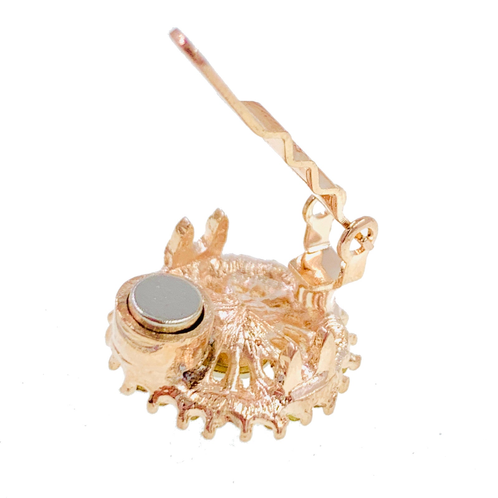 Europa Sun Flower Magnetic Hair Clip use Rhinestone Crystal gold base Clear AB, Magnetic Clip - MOGHANT