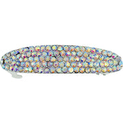 Oval Barrette Rhinestone Crystal silver base Pink Purple Blue Brown Green Gray AB, Barrette - MOGHANT