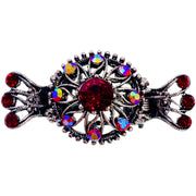 Clematis Vintage Flower Hair Claw Jaw Clip Rhinestone Crystal, Hair Claw - MOGHANT