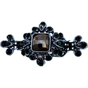 Square Bud Flower Hair Claw Jaw Clip Vintage Use Austrian Crystal, Hair Claw - MOGHANT