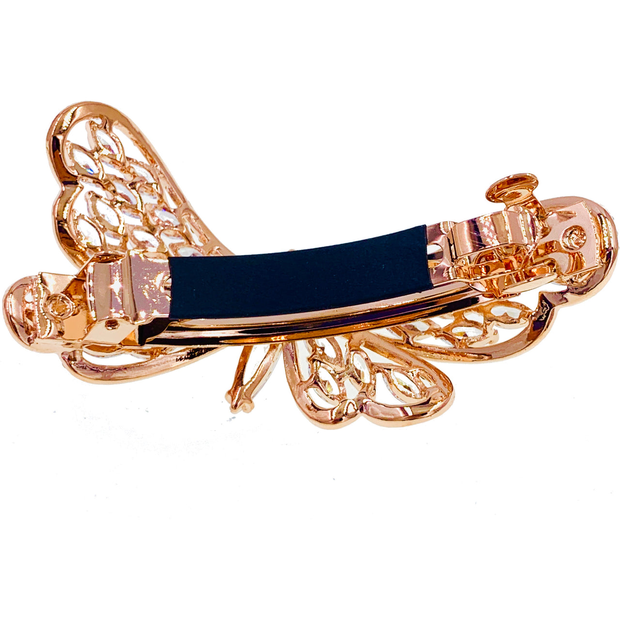 Monique Dragonfly Barrette Cubic Zirconia CZ Crystal gold base clear purple pink brown amber, Barrette - MOGHANT