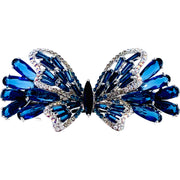Margaretta Butterfly Barrette Cubic Zirconia CZ  Swarovski Elementary Crystal, Barrette - MOGHANT