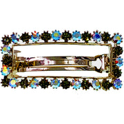 USA GEO Rectangle Vintage Barrette made with Swarovski Elementary Crystal, Barrette - MOGHANT