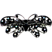 Una Vintage Butterfly Barrette Rhinestone Crystal, Barrette - MOGHANT
