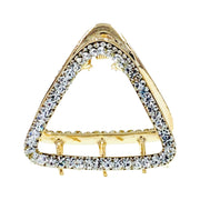 GEO Triangle Metal Hair Claw Jaw Clip made with Swarovski Crystal Gold Base, Hair Claw - MOGHANT