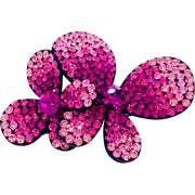 Laurel Twin Butterfly Hair Clip Hairpin use Swarovski Crystal fabric base Blue Purple Pink Magenta, Hair Clip - MOGHANT