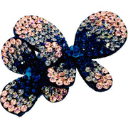 Laurel Twin Butterfly Hair Clip Hairpin use Swarovski Crystal fabric base Blue Purple Pink Magenta, Hair Clip - MOGHANT