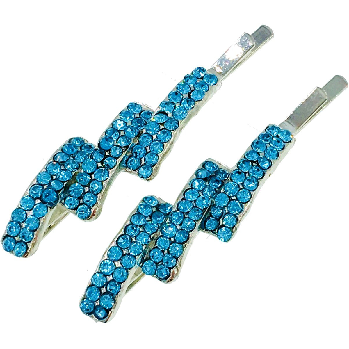 CONTEMPORARY ZIGZAG Bobby Pin Hairpin Rhinestone Crystals, Bobby Pin - MOGHANT