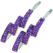 CONTEMPORARY ZIGZAG Bobby Pin Hairpin Rhinestone Crystals, Bobby Pin - MOGHANT