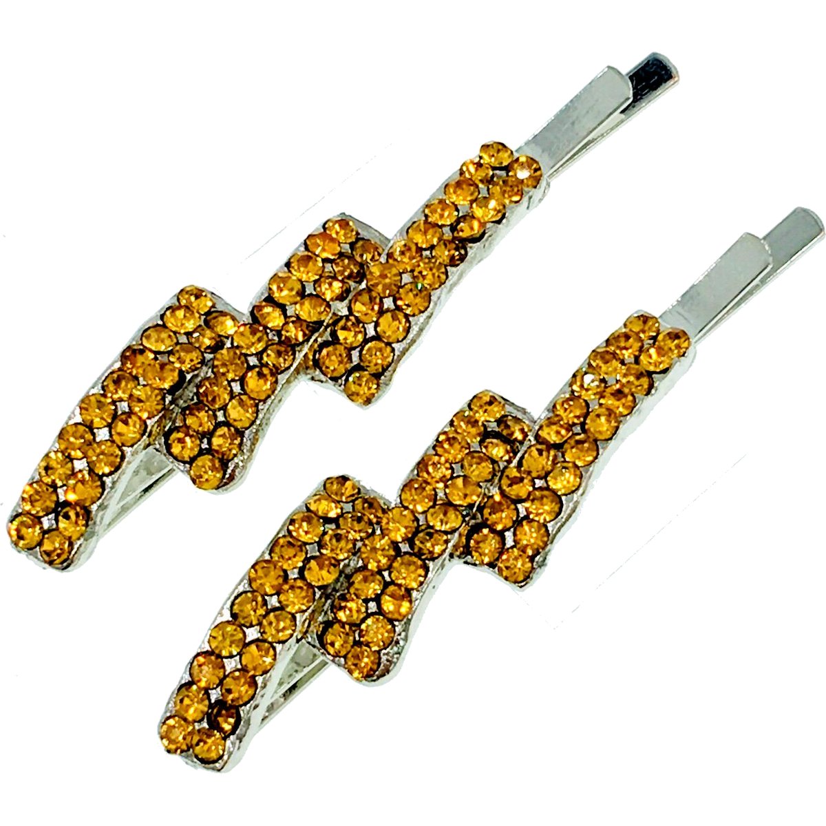 CONTEMPORARY ZIGZAG Bobby Pin Hairpin Rhinestone Crystals, Bobby Pin - MOGHANT