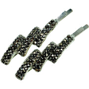 CONTEMPORARY ZIGZAG Bobby Pin Hairpin Rhinestone Crystals, Bobby Pin - MOGHANT