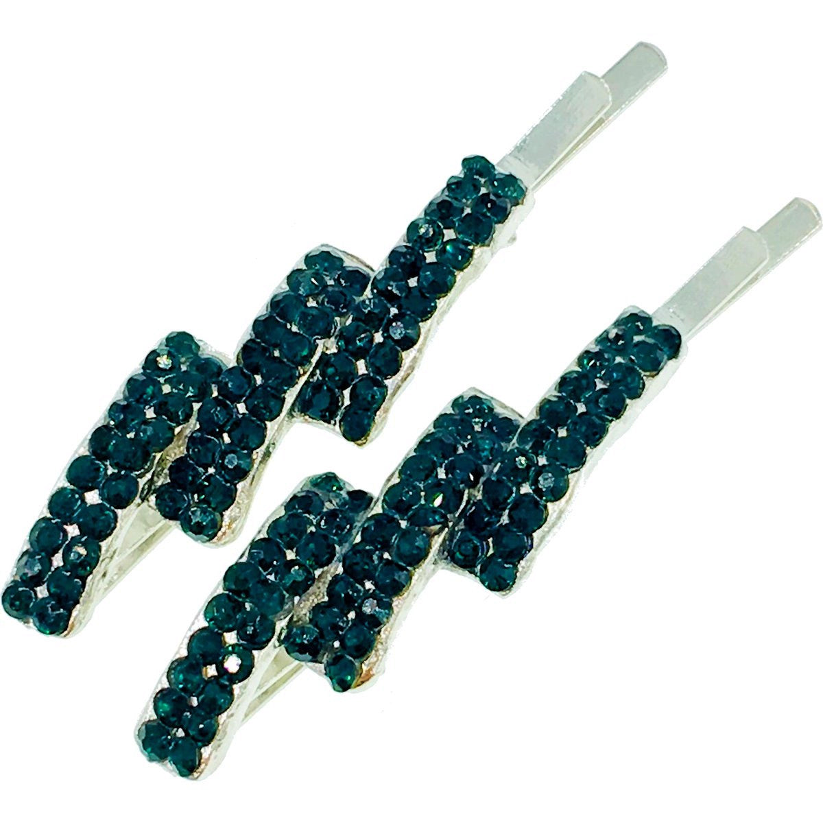 CONTEMPORARY ZIGZAG Bobby Pin Hairpin Rhinestone Crystals, Bobby Pin - MOGHANT