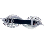 Francisca BOW Barrette Cubic Zirconia and Swarovski Elemental Crystals silver base clear purple pink navy blue, Barrette - MOGHANT