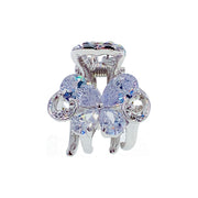 Zera Butterfly Hair Claw Jaw Clip Cubic Zirconia CZ Crystal silver base clear blue purple pink amber, Hair Claw - MOGHANT