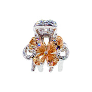 Zera Butterfly Hair Claw Jaw Clip Cubic Zirconia CZ Crystal silver base clear blue purple pink amber, Hair Claw - MOGHANT