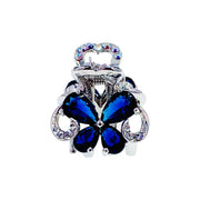 Zera Butterfly Hair Claw Jaw Clip Cubic Zirconia CZ Crystal silver base clear blue purple pink amber, Hair Claw - MOGHANT