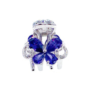 Zera Butterfly Hair Claw Jaw Clip Cubic Zirconia CZ Crystal silver base clear blue purple pink amber, Hair Claw - MOGHANT