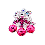 Jonquil Flower Hair Claw Jaw Clip Cubic Zirconia CZ Crystal silver base clear purple blue pink amber, Hair Claw - MOGHANT
