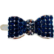 Nina Magnetic Bow Hair Clip Rhinestone Crystal Small Barrette 20 Colors, Magnetic Clip - MOGHANT