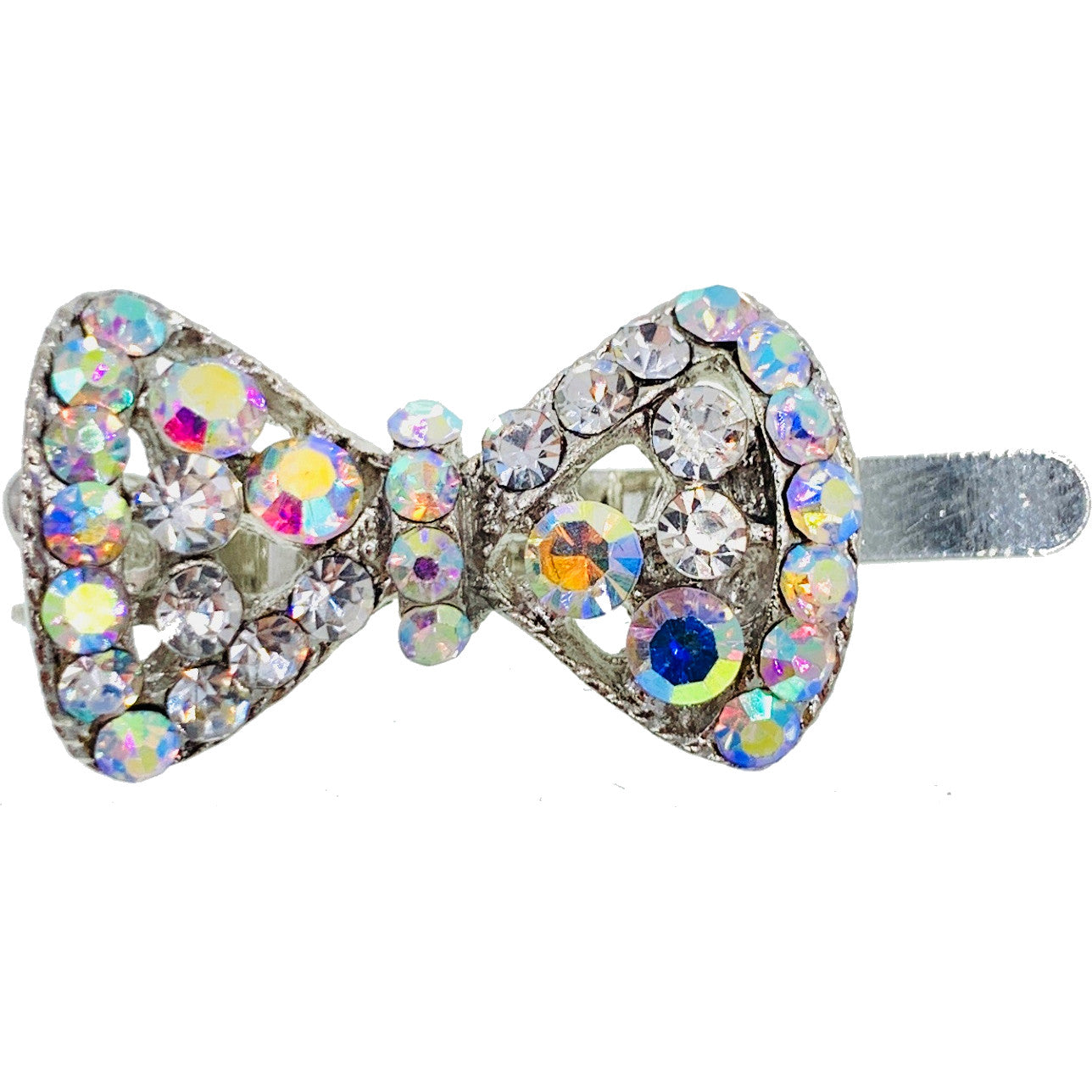 Trista Magnetic Bow Hair Clip Rhinestone Crystal Small Barrette 15 Colors, Magnetic Clip - MOGHANT